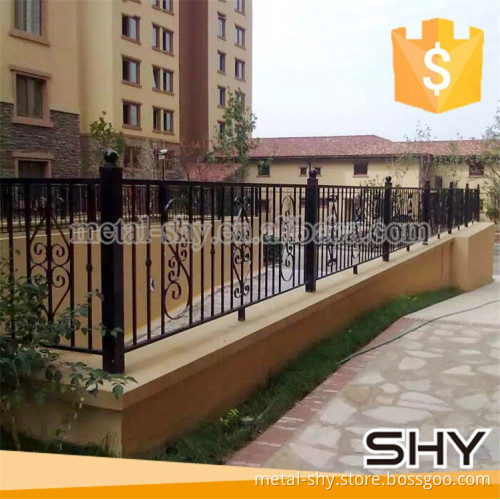 Estate perimeter wrought iron decorative fence